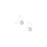 Grey Baroque Pearl and Silver Drop Hooks Sterling Silver, Grey Pearl