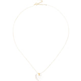 Chan Luu-Crystal Heart Pearl Necklace-Necklaces-18k Gold Vermeil, Crystal-Blue Ruby Jewellery-Vancouver Canada