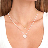 Chan Luu-Crystal Heart Pearl Necklace-Necklaces-18k Gold Vermeil, Crystal-Blue Ruby Jewellery-Vancouver Canada