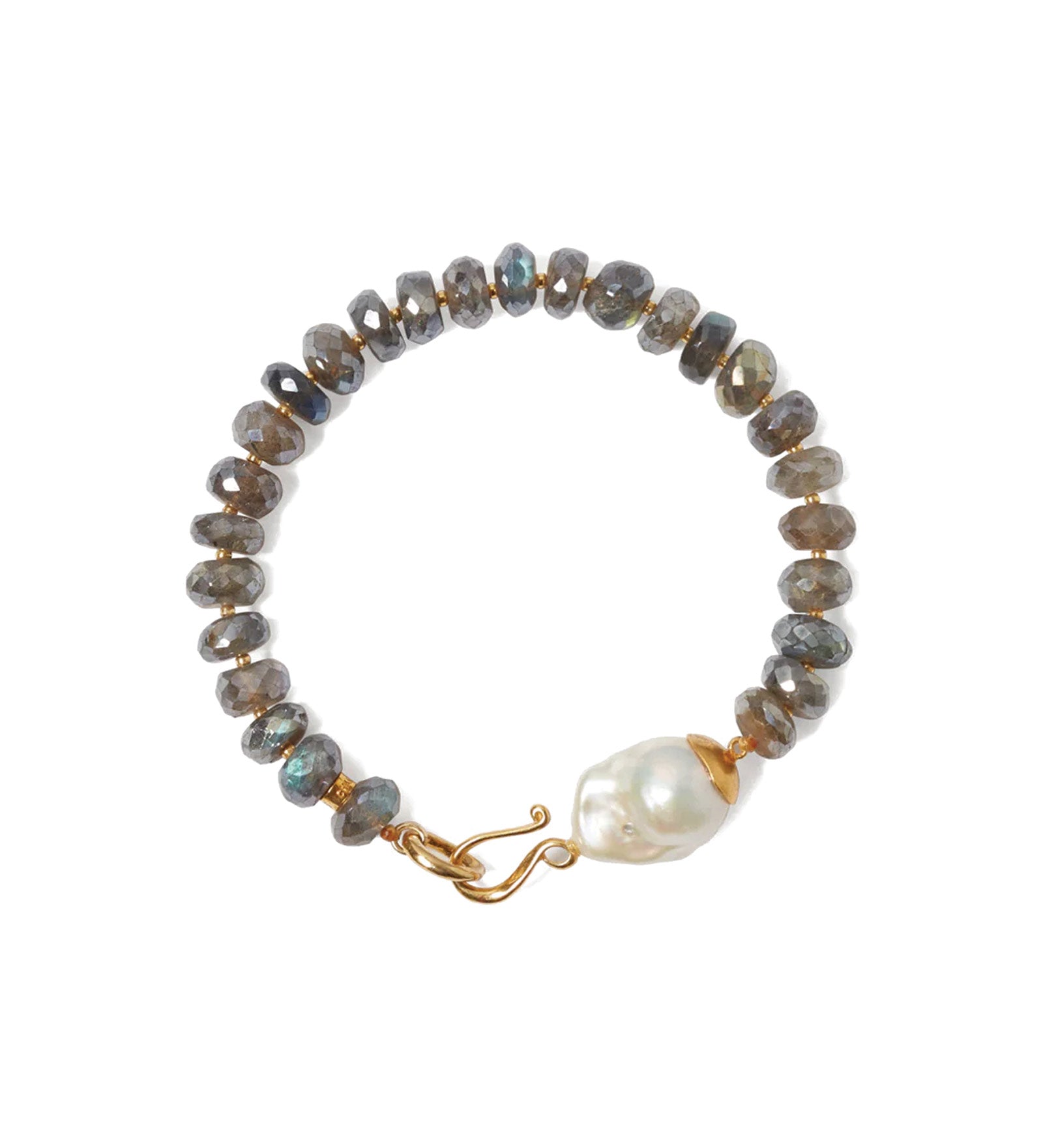 Marina Bracelet 18k Gold Vermeil, Labradorite