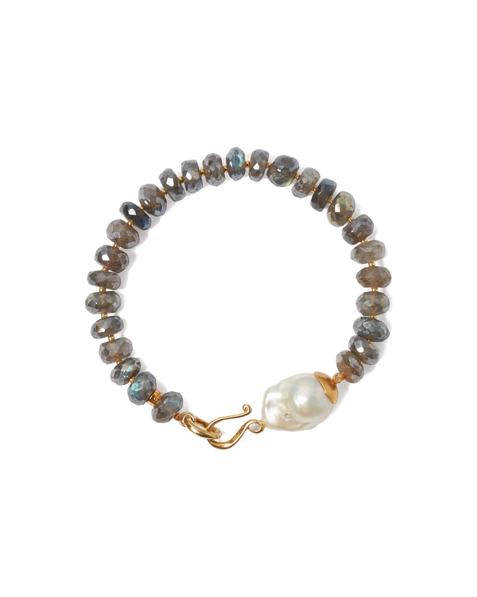 Marina Bracelet 18k Gold Vermeil, Labradorite