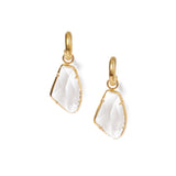 Neve Hoop Earrings 18k Gold Vermeil, Crystal