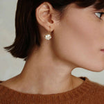 Lumi Drop Earrings 18k Gold Vermeil, Crystal