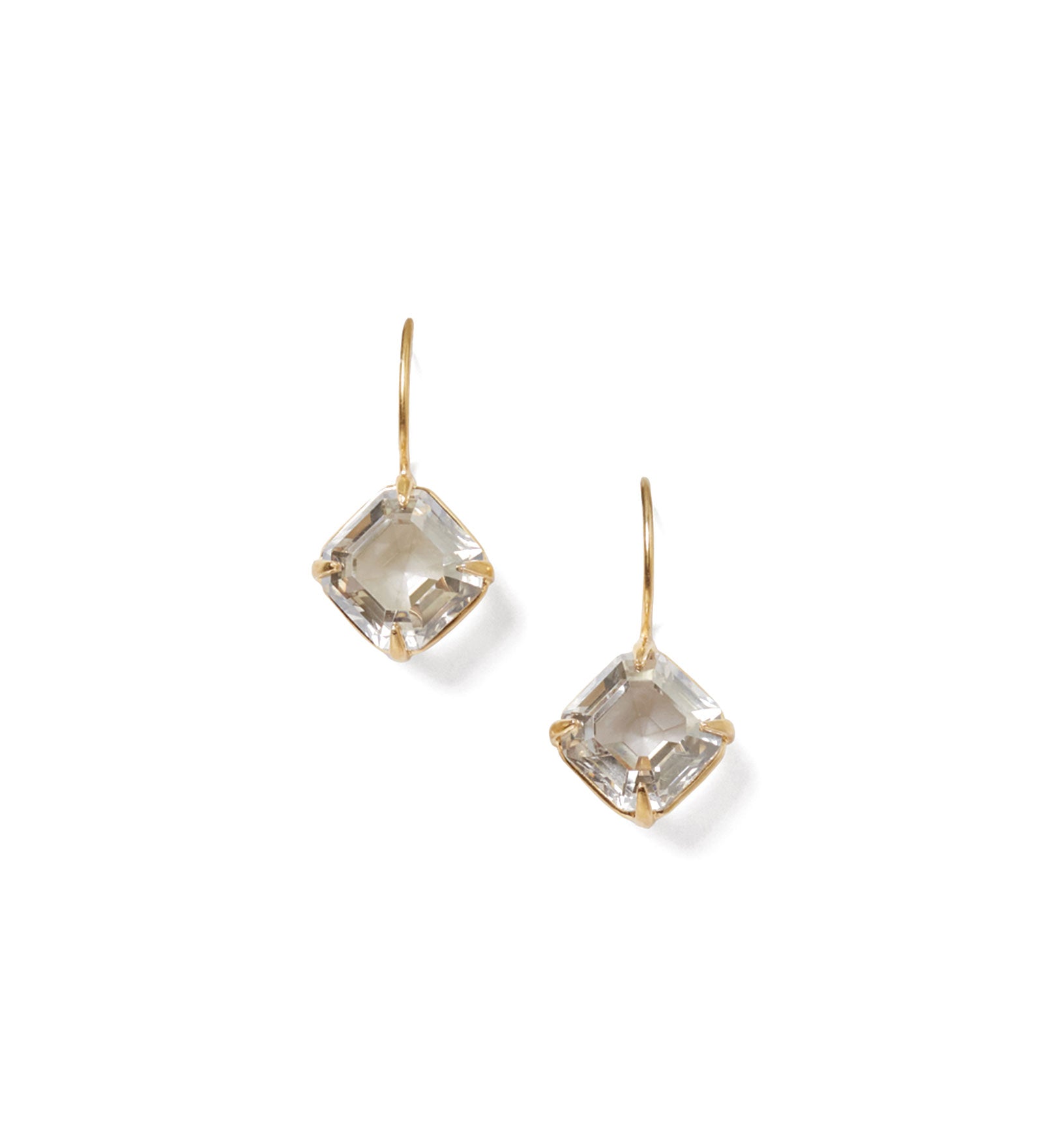 Lumi Drop Earrings 18k Gold Vermeil, Crystal