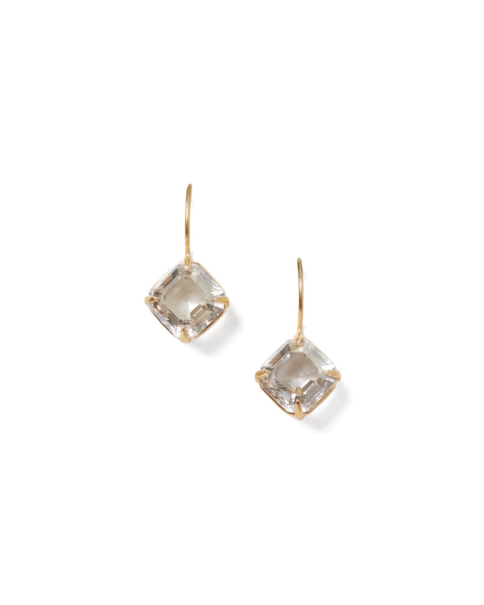 Lumi Drop Earrings 18k Gold Vermeil, Crystal