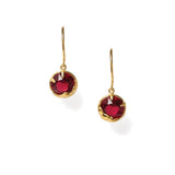 Chan Luu-January Birthstone Earrings-Earrings-18k Gold Vermeil, Garnet Crystal-Blue Ruby Jewellery-Vancouver Canada