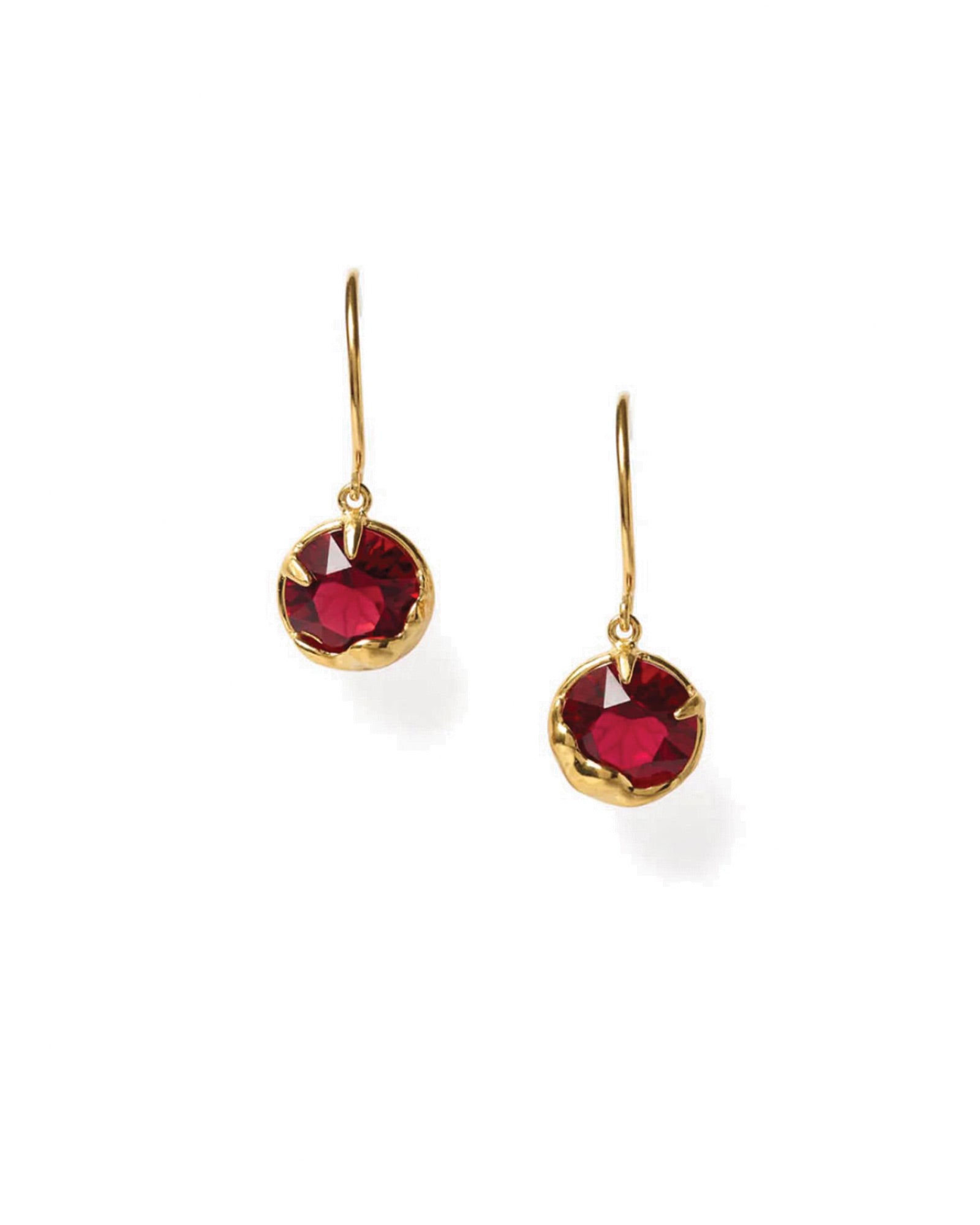 Chan Luu-January Birthstone Earrings-Earrings-18k Gold Vermeil, Garnet Crystal-Blue Ruby Jewellery-Vancouver Canada