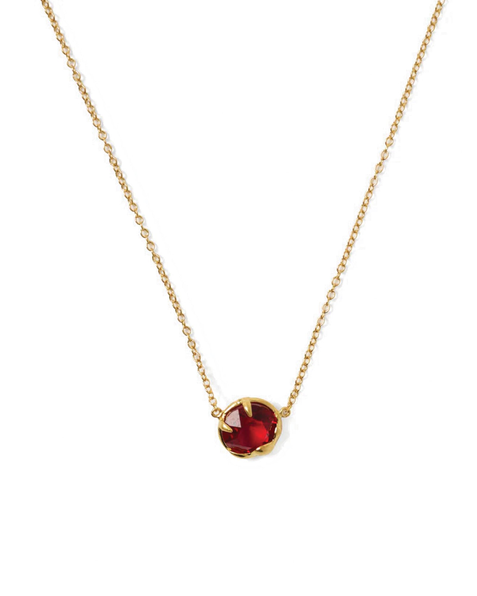 Chan Luu-January Birthstone Necklace-Necklaces-18k Gold Vermeil, Garnet Crystal-Blue Ruby Jewellery-Vancouver Canada