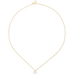 Crystal Heart Chain Necklace 18k Gold Vermeil, Crystal