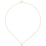 Crystal Heart Chain Necklace 18k Gold Vermeil, Crystal