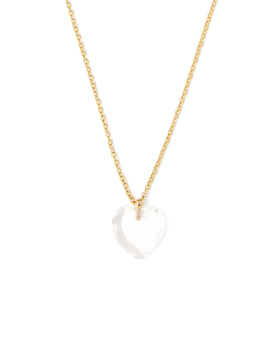 Crystal Heart Necklace, Silver Chain, Gold Chain, Heart Gold Chain