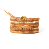 Santi Wrap Bracelet 18k Gold Vermeil, White Pearl