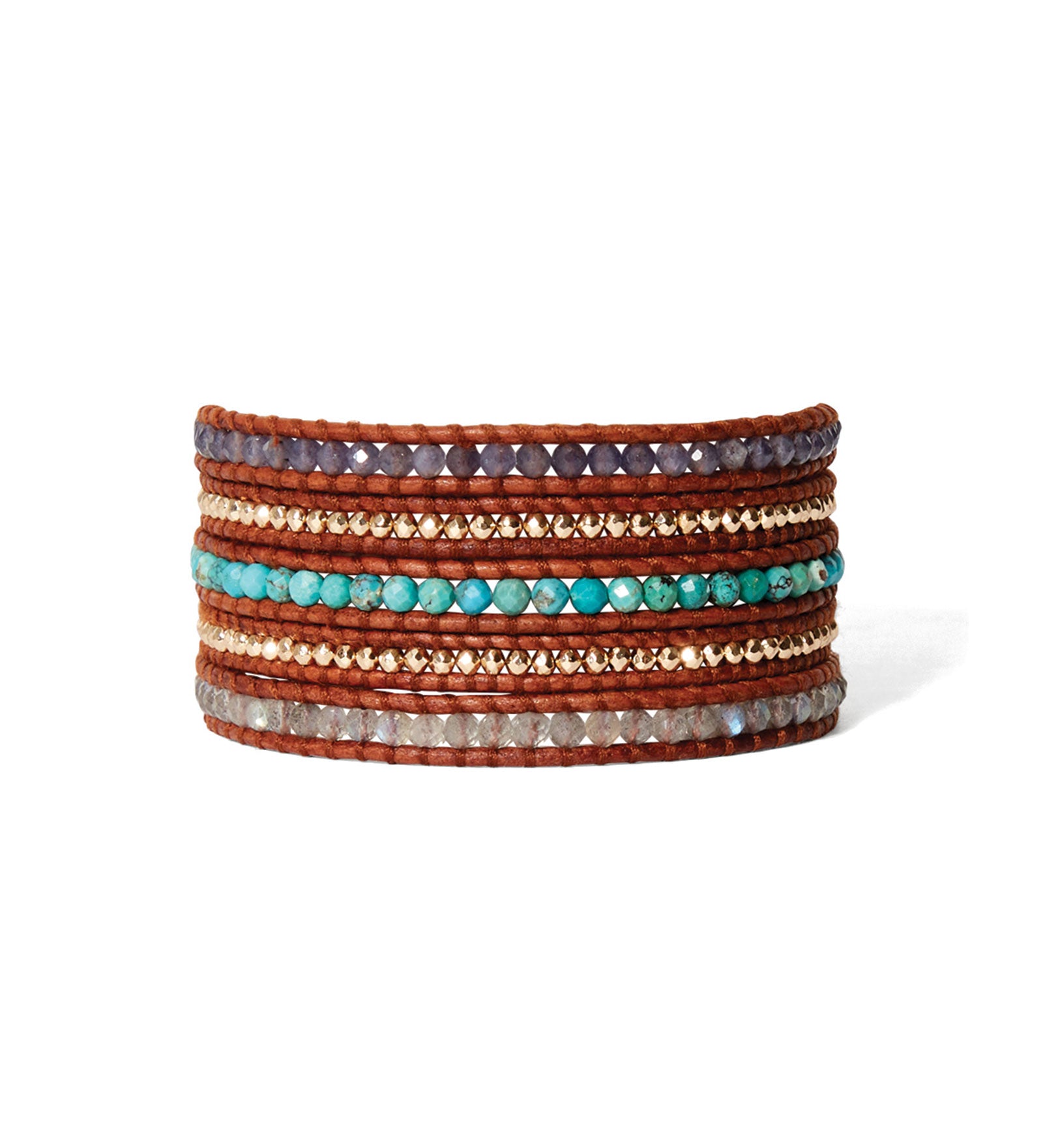 Santi Wrap Bracelet 18k Gold Vermeil, Turquoise