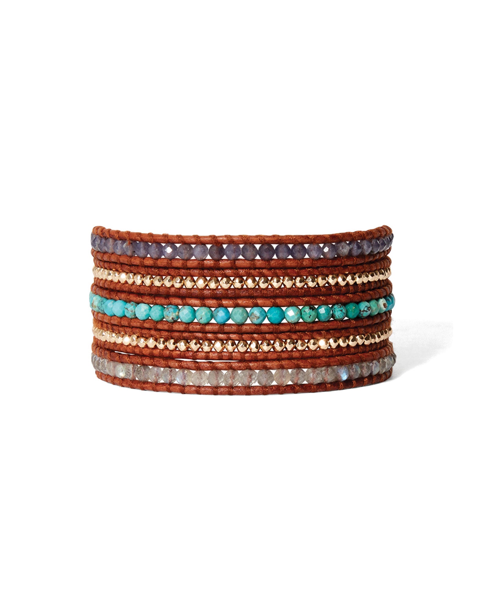 Santi Wrap Bracelet 18k Gold Vermeil, Turquoise