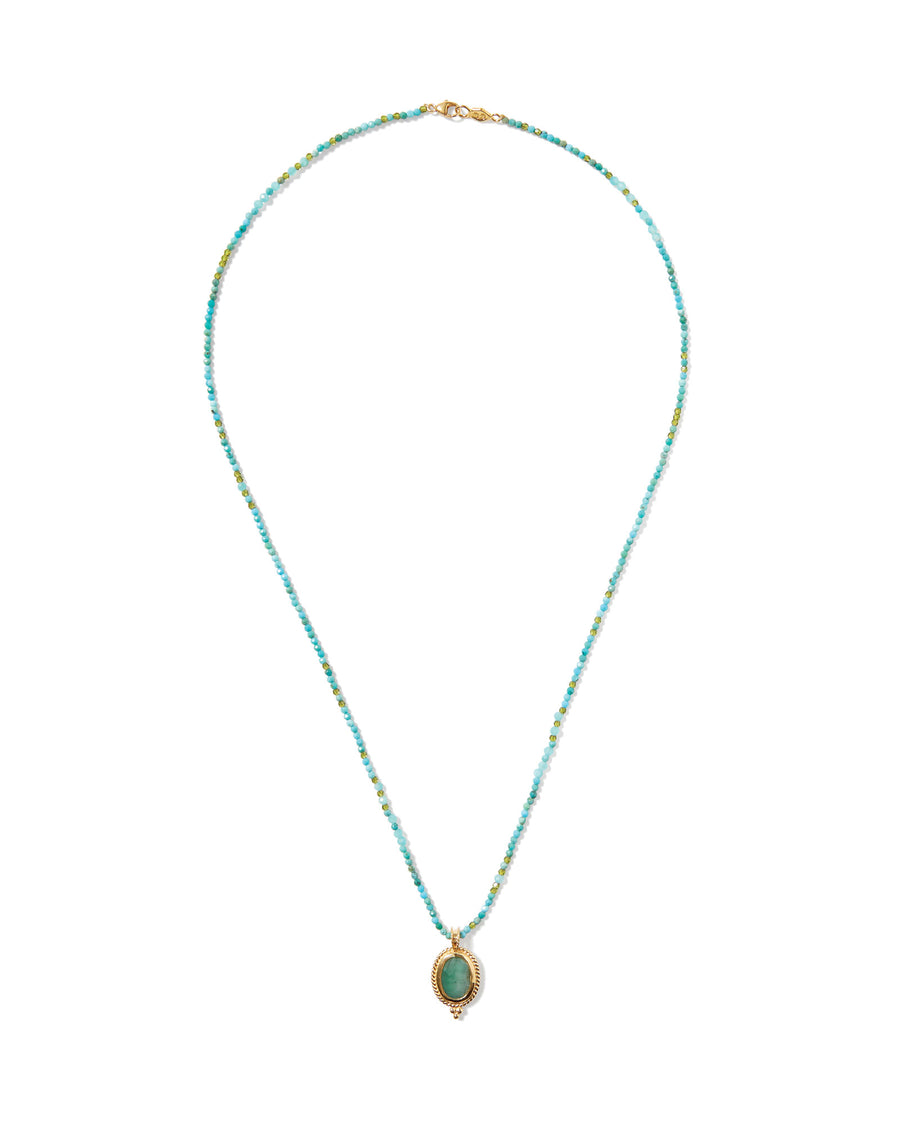 Oval Emerald Drop Necklace 18k Gold Vermeil, Emerald