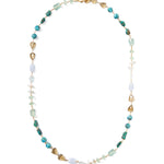 Chan Luu-Maeve Necklace | Turquoise Mix-Necklaces-18k Gold Vermeil, Turquoise, Fluorite, Blue Topaz-Blue Ruby Jewellery-Vancouver Canada