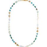 Chan Luu-Maeve Necklace | Turquoise Mix-Necklaces-18k Gold Vermeil, Turquoise, Fluorite, Blue Topaz-Blue Ruby Jewellery-Vancouver Canada