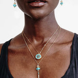 Victoria Necklace 18k Gold Vermeil, Turquoise