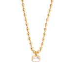 Andie Ball Chain Necklace 18k Gold Plated, Crystal