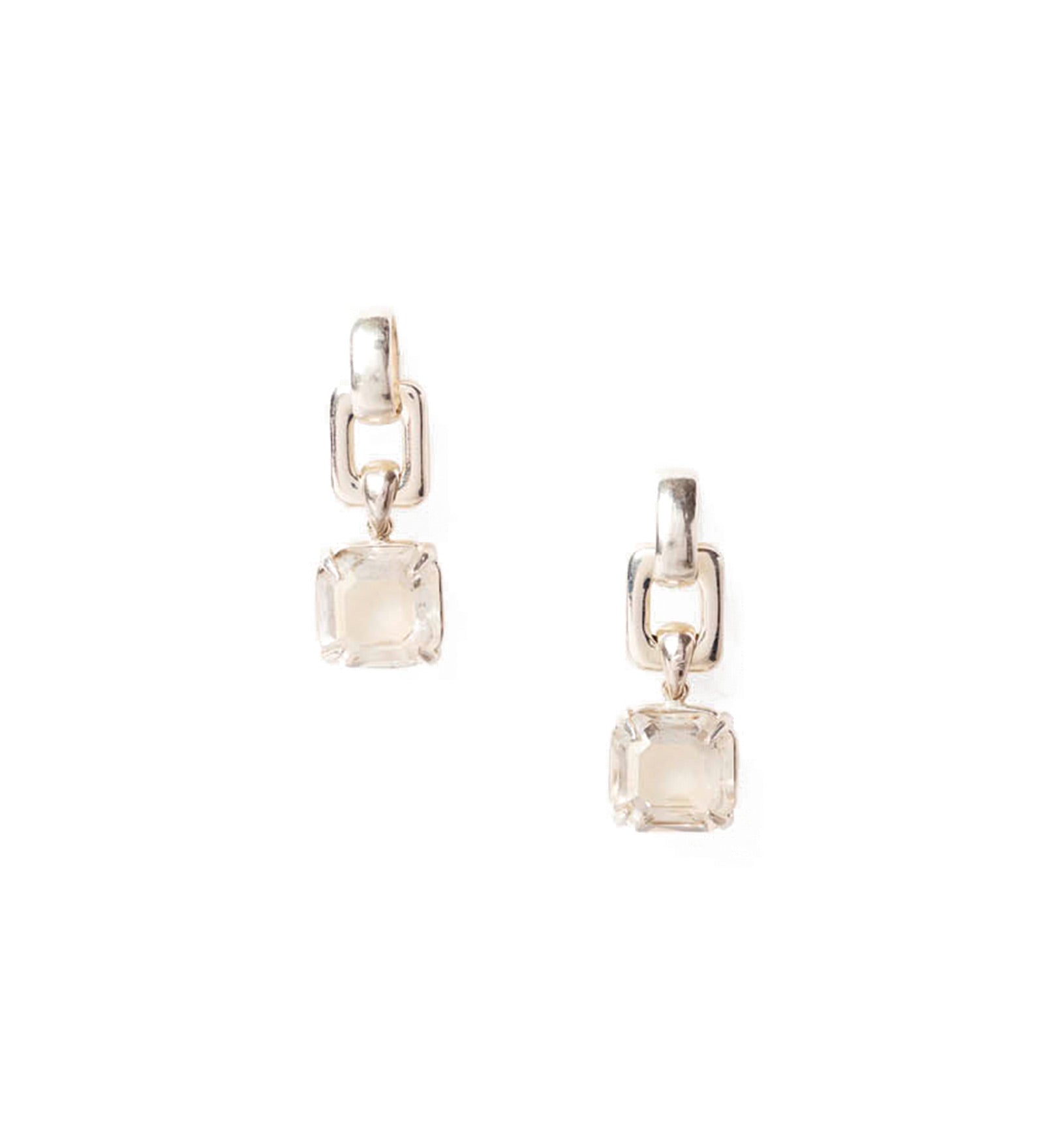 Ellis Earrings Silver Plated, Crystal