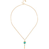 Lisbeth Necklace 18k Gold Vermeil, Turquoise