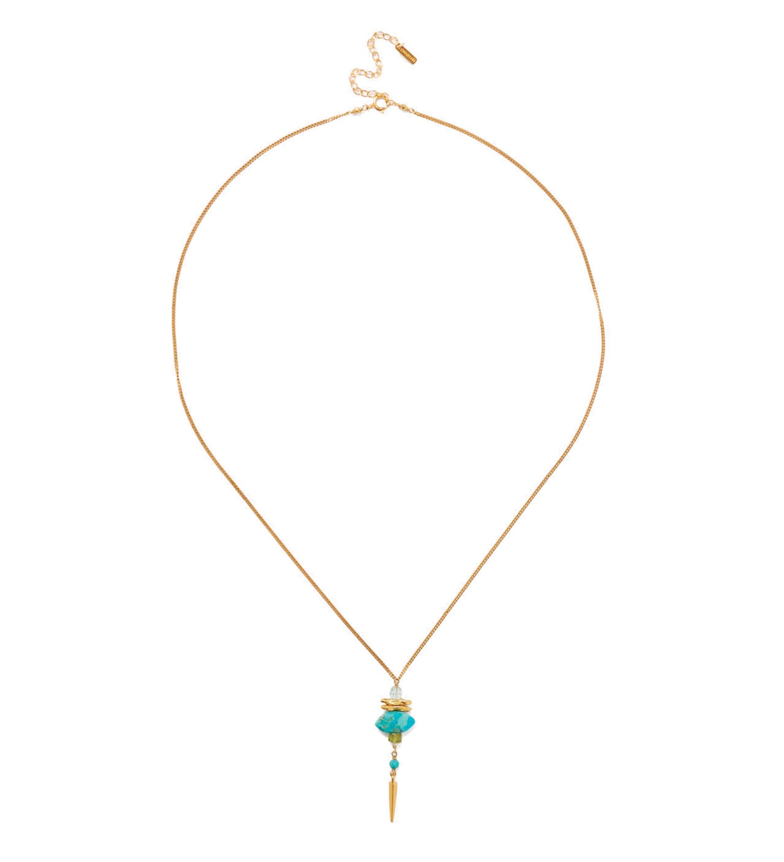 Lisbeth Necklace 18k Gold Vermeil, Turquoise