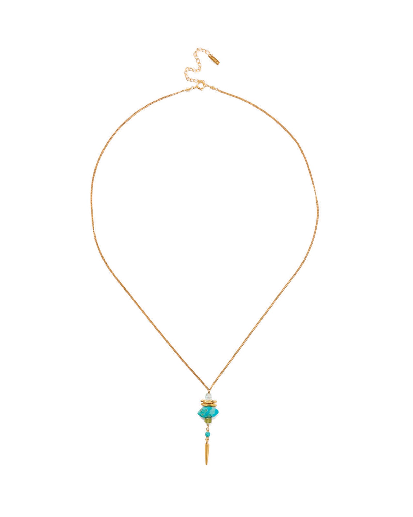 Lisbeth Necklace 18k Gold Vermeil, Turquoise