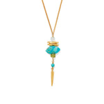 Lisbeth Necklace 18k Gold Vermeil, Turquoise