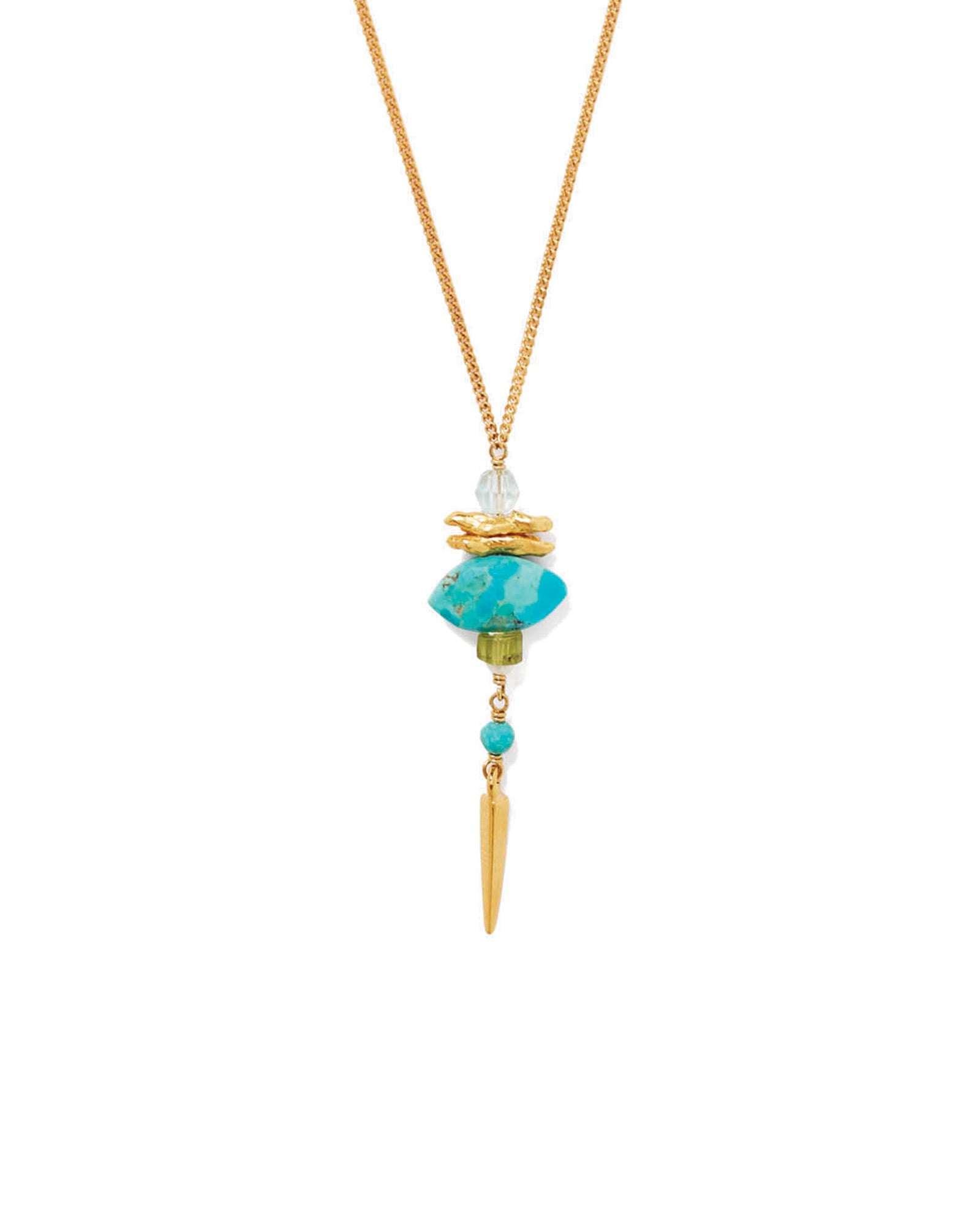 Lisbeth Necklace 18k Gold Vermeil, Turquoise