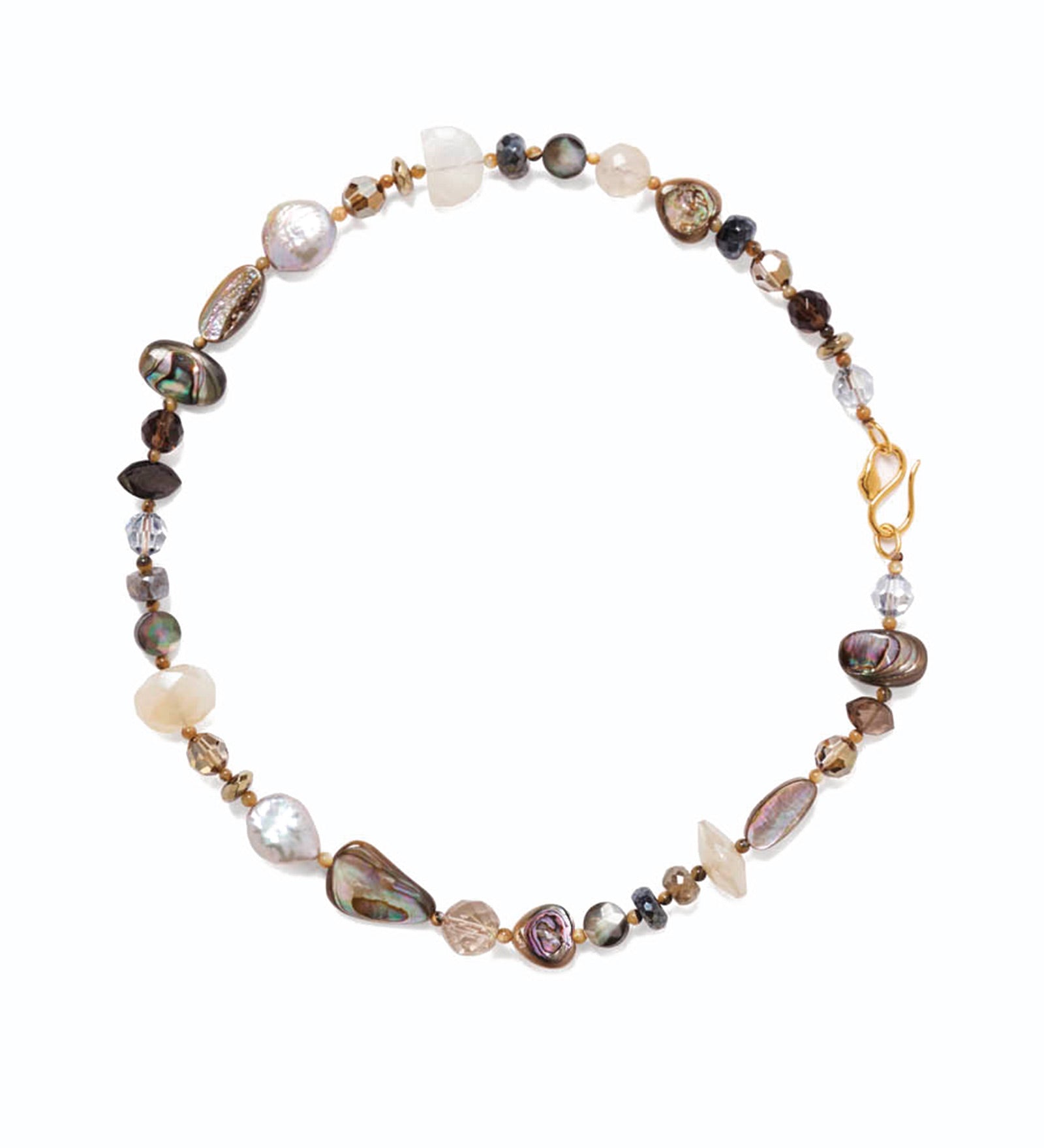 Pandora Necklace | Natural Mix 18k Gold Vermeil, Abalone