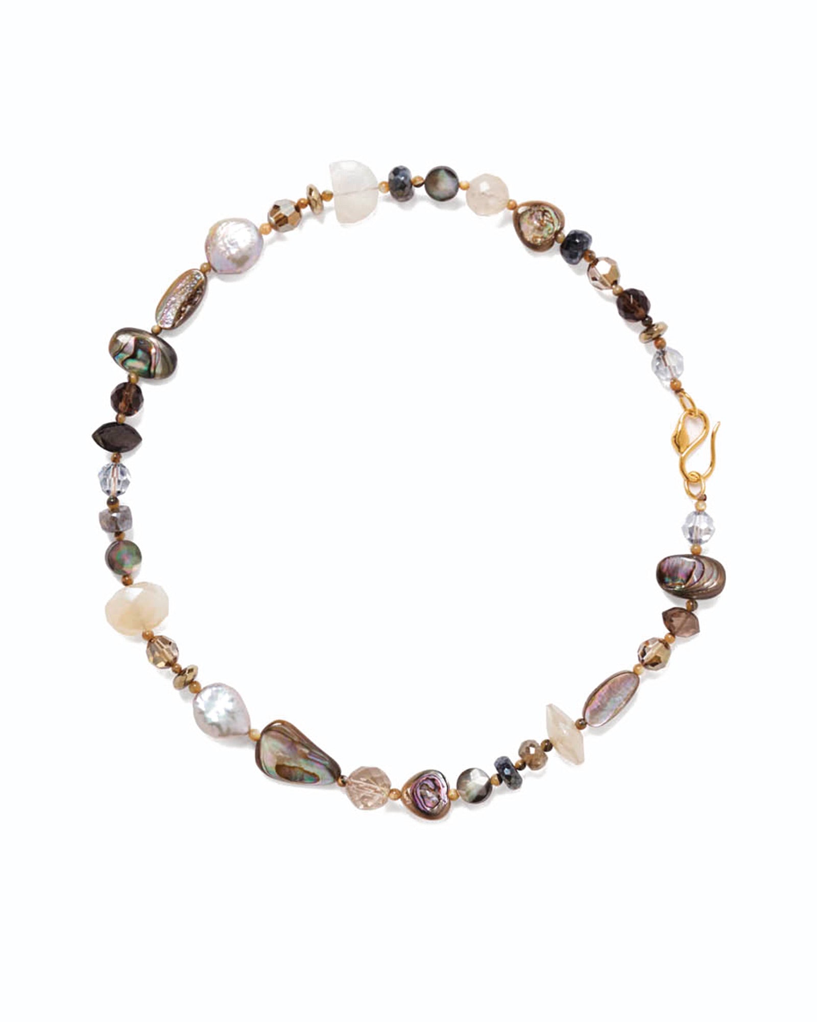 Pandora Necklace | Natural Mix 18k Gold Vermeil, Abalone