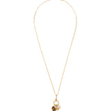 Coqui Charm Necklace 18k Gold Vermeil, Labradorite