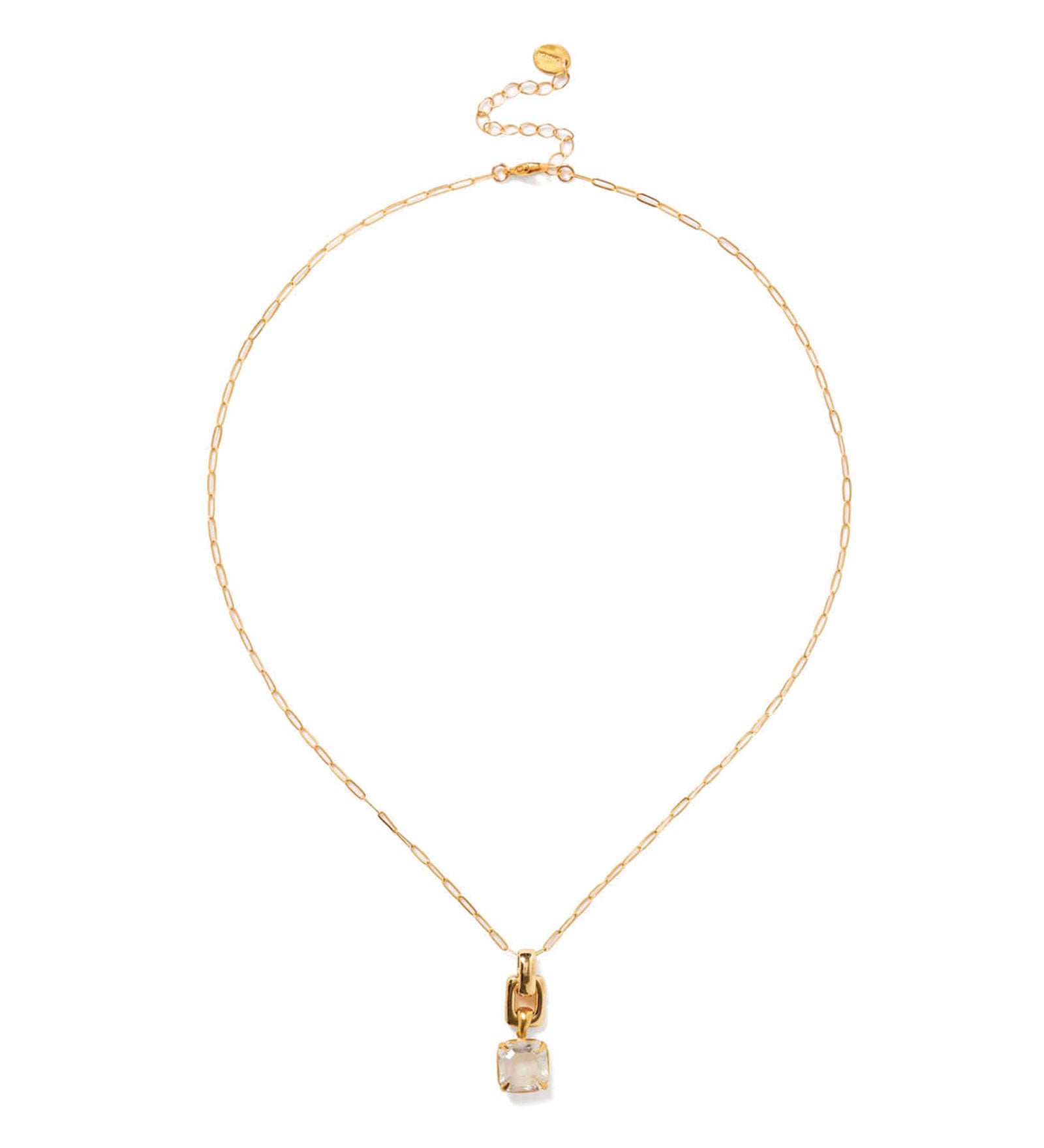 Ellis Necklace 18k Gold Plated, White Pearl