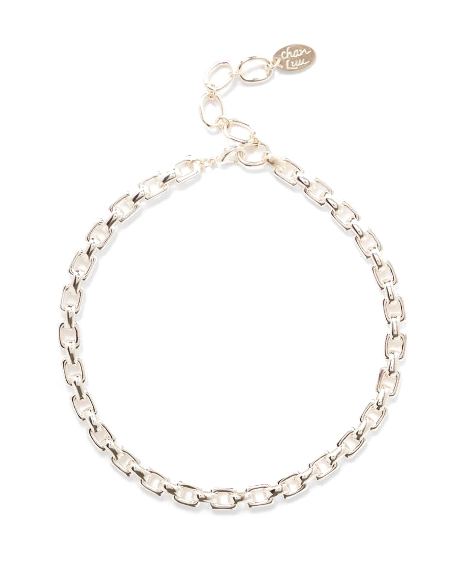 Ellis Chain Link Necklace Silver Plated