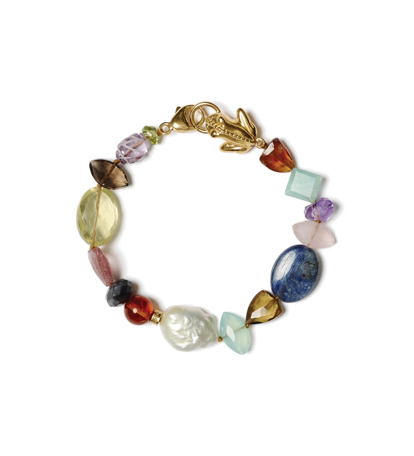 Georgetta Bracelet 18k Gold Vermeil, Quartz, Amethyst