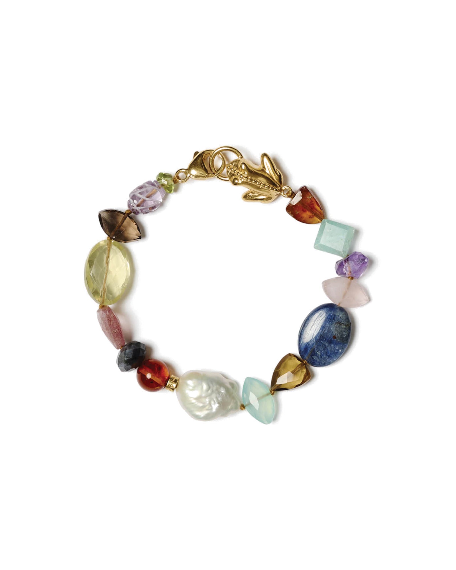 Georgetta Bracelet 18k Gold Vermeil, Quartz, Amethyst