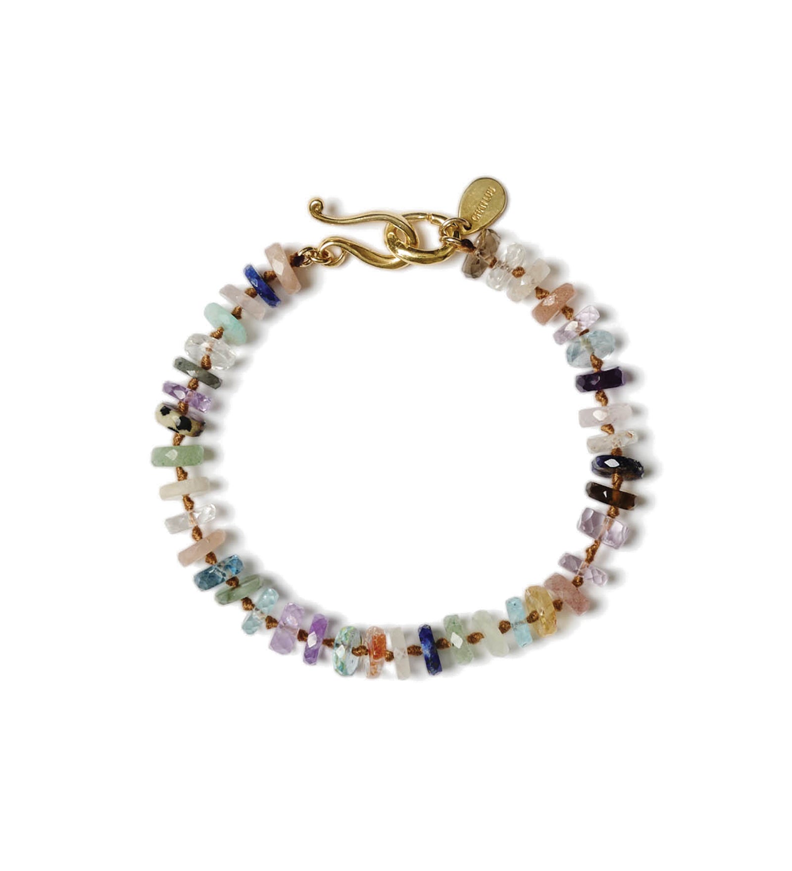 Terrazzo Bracelet 18k Gold Vermeil, Mixed Stones