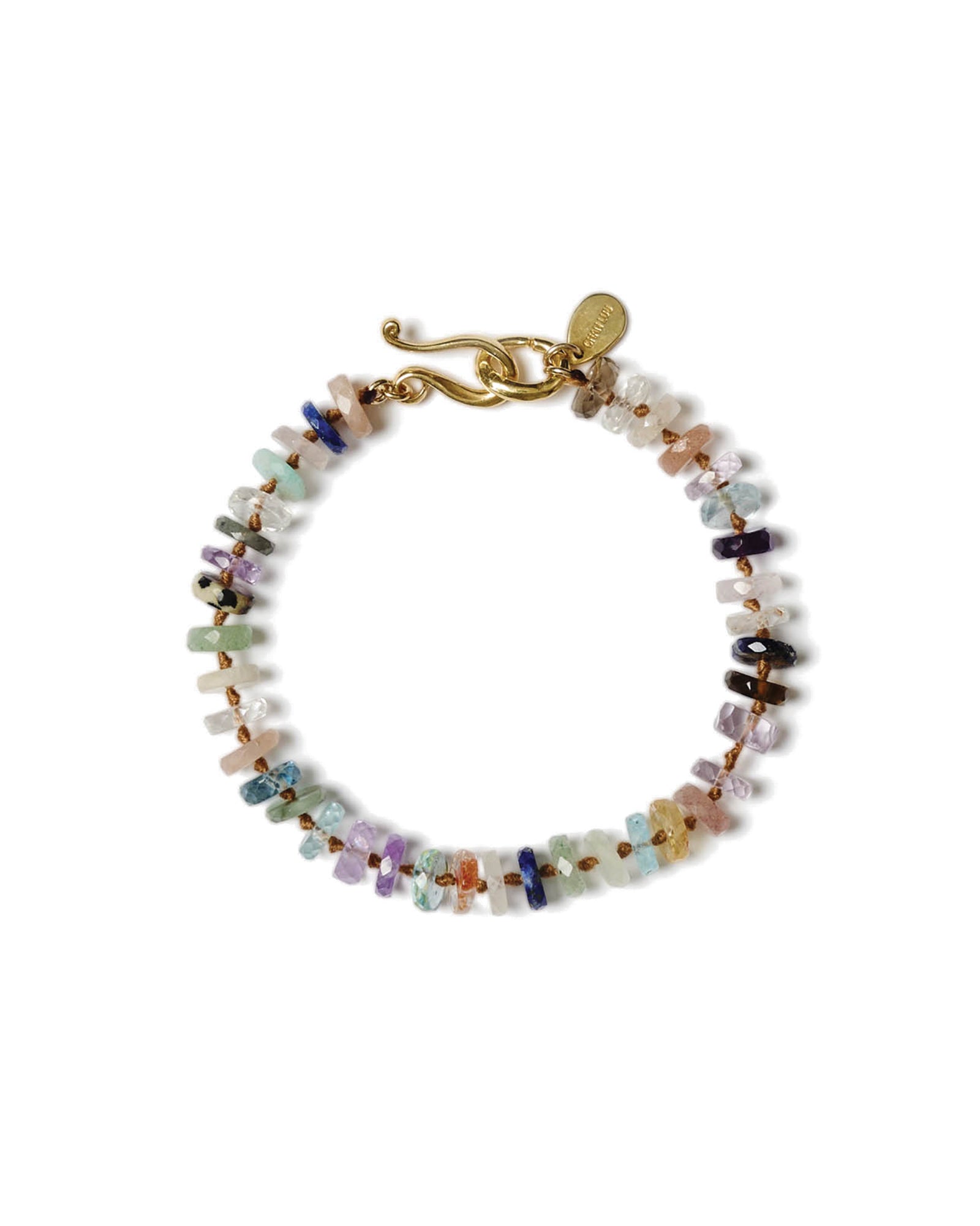 Terrazzo Bracelet 18k Gold Vermeil, Mixed Stones