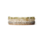 Campania Naked Wrap Bracelet 18k Gold Vermeil, Labradorite, White Pearl