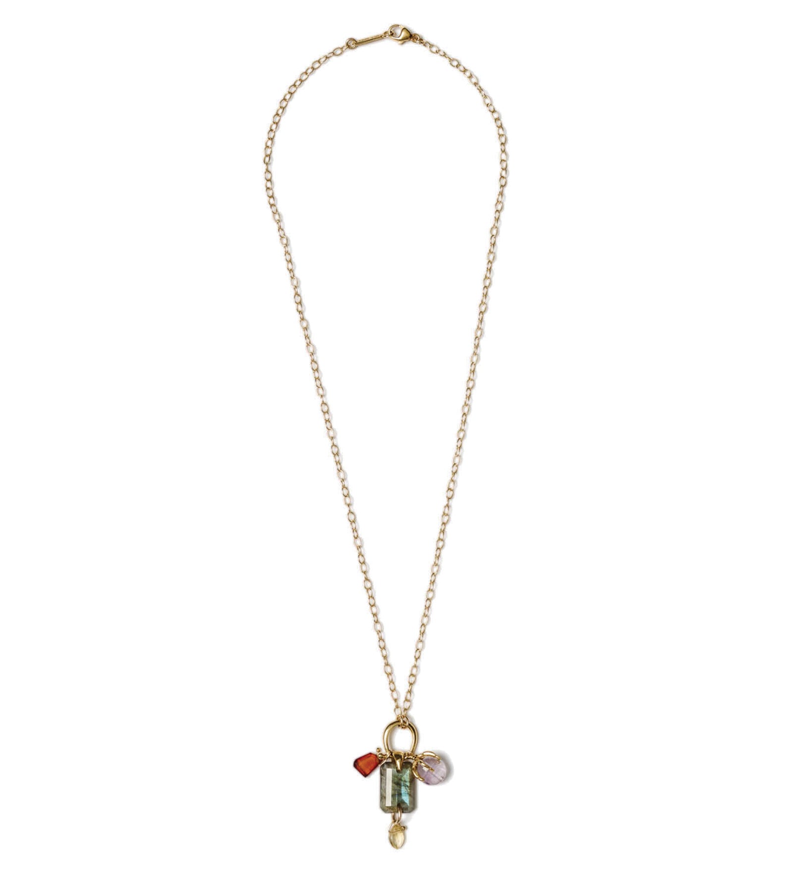 Alessia Necklace 18k Gold Vermeil, Labradorite, Amethyst