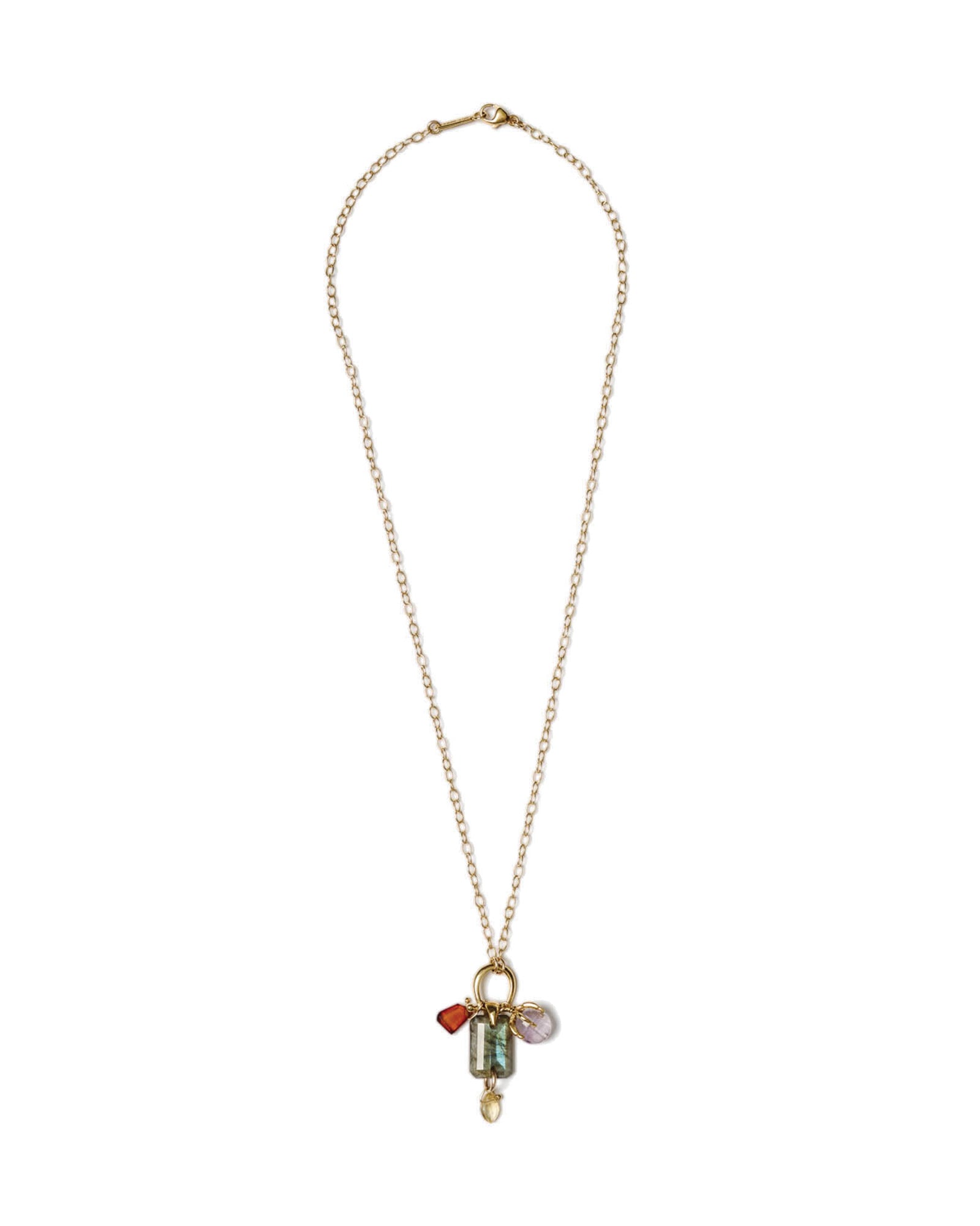 Alessia Necklace 18k Gold Vermeil, Labradorite, Amethyst