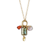 Alessia Necklace 18k Gold Vermeil, Labradorite, Amethyst