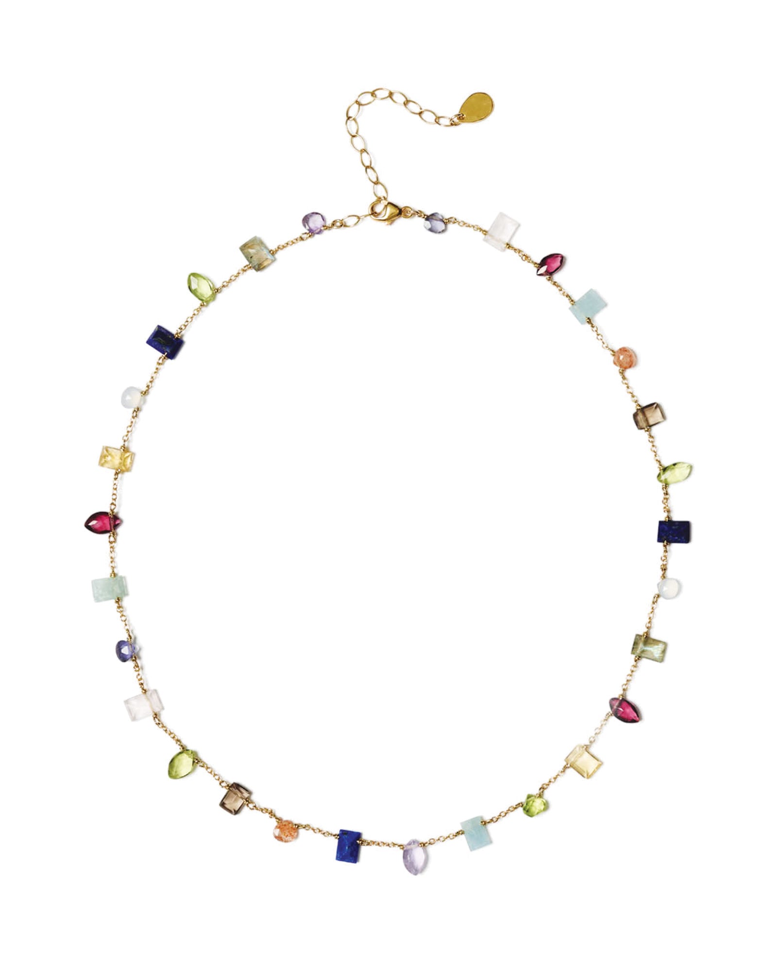 Diana Necklace 18k Gold Vermeil, Aquamarine, Iolite