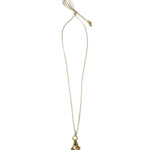 Calla Lily Cord Necklace 18k Gold Vermeil, White Pearl