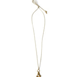 Calla Lily Cord Necklace 18k Gold Vermeil, White Pearl