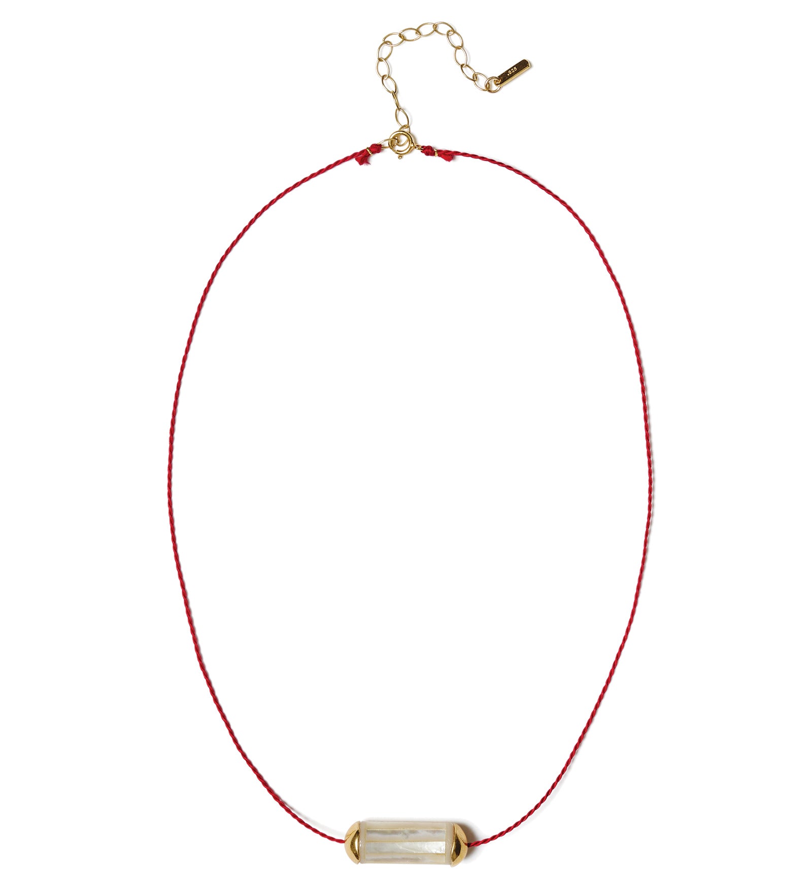 Antibes Pendant Necklace 18k Gold Vermeil, Mother of Pearl