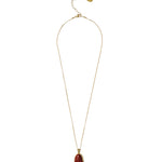 Red Jasper Buddha Necklace 18k Gold Vermeil, Red Jasper