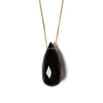 Jane Pendant Necklace 18k Gold Vermeil, Smokey Quartz