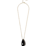 Jane Pendant Necklace 18k Gold Vermeil, Smokey Quartz