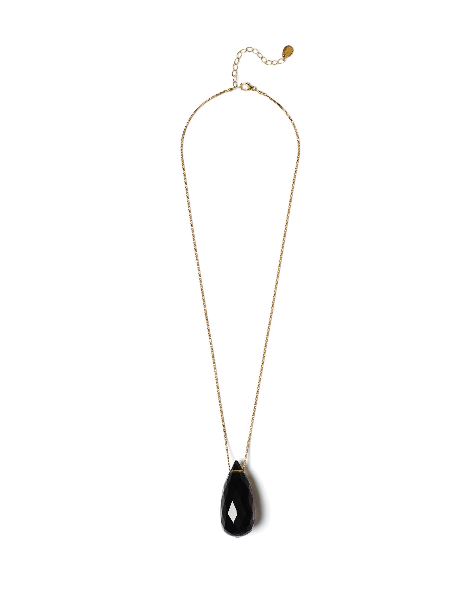 Jane Pendant Necklace 18k Gold Vermeil, Smokey Quartz